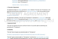 Club Sponsorship Agreement Template