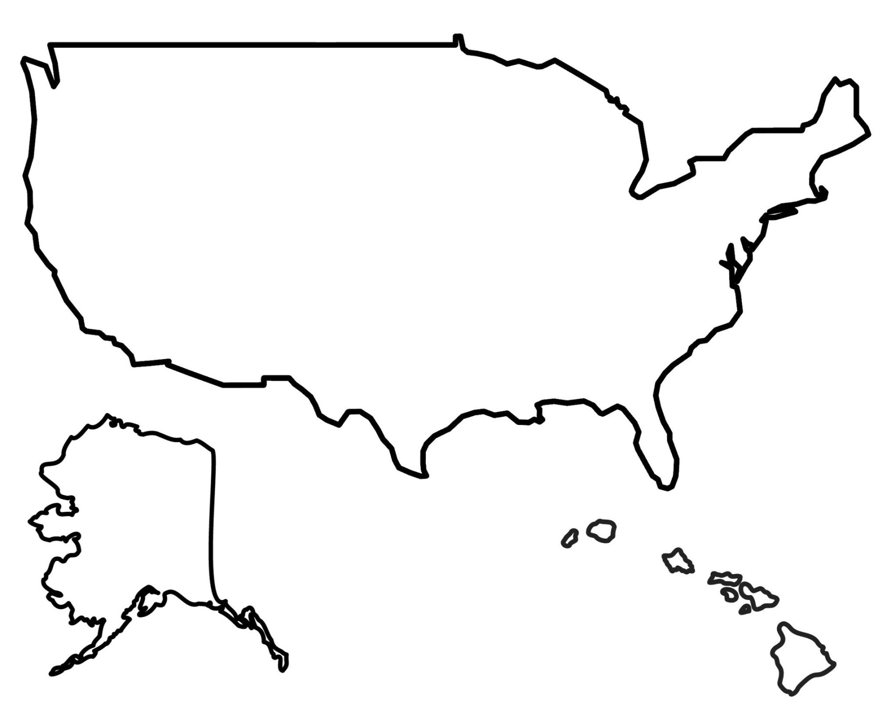 State Outlines: Blank Maps of the  United States - GIS Geography