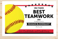 Free Softball Certificate Templates