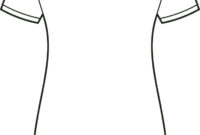 Outline Template For Blank T-Shirt Design