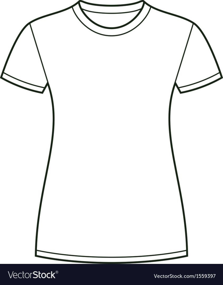 White T-Shirt Design Template within Blank T Shirt Outline Template